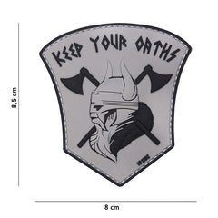 Embleem 3D PVC Keep your oaths Gri - Simbol de Integritate