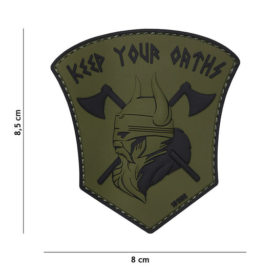 Embleem 3D PVC Keep your oaths Verde - Fidelitate și Identitate