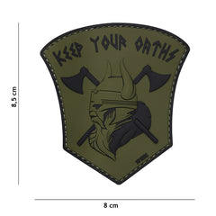 Embleem 3D PVC Keep your oaths Verde - Fidelitate și Identitate