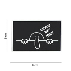 Embleem 3D PVC Kilroy Was Here Negru - Declară-ți Prezența, Lasă O Moștenire