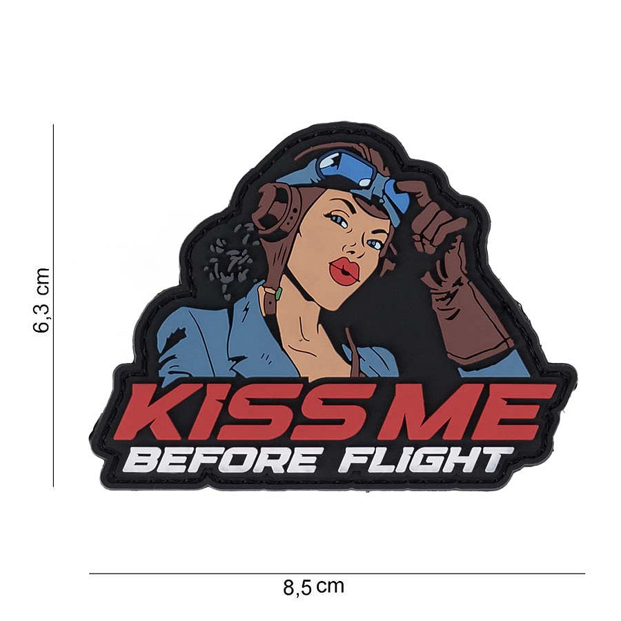 Embleem 3D PVC Kiss me before flight #10102 - Atitudine de Vultur