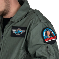 Embleem 3D PVC Kiss me before flight - Afirmă-ți Curajul