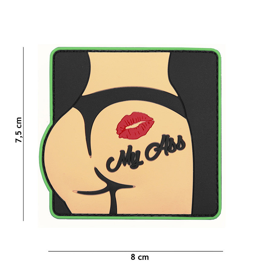 Embleem 3D PVC Kiss My Ass #4103 - Mesaj Fără Echivoc