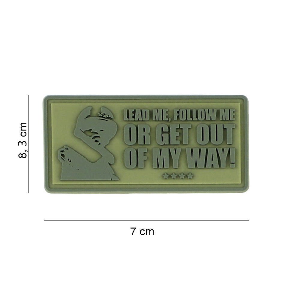 Embleem 3D PVC Lead me, follow me Verde - Declară-ți Poziția Clar