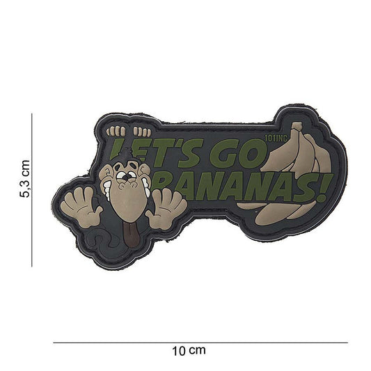 Embleem 3D PVC Let's go bananas Beige Military-Shop - Stil Tactic Personalizat
