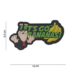 Embleem 3D PVC Let's go bananas Galben - Exprimă-ți Stilul Unic