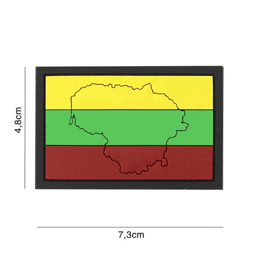 Embleem 3D PVC Litouwen cu Contur #4128 - Identitate Tactică Incontestabilă