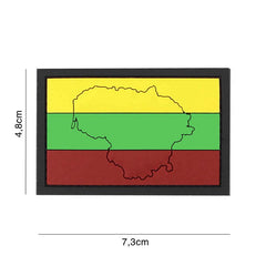 Embleem 3D PVC Litouwen cu Contur #4128 - Identitate Tactică Incontestabilă