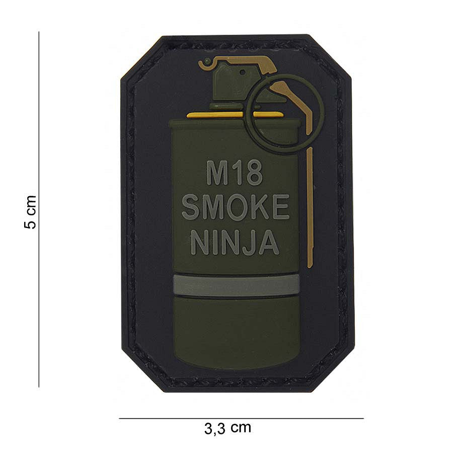 Embleem 3D PVC M-18 Smoke Ninja - Afirmă-ți prezența tactică