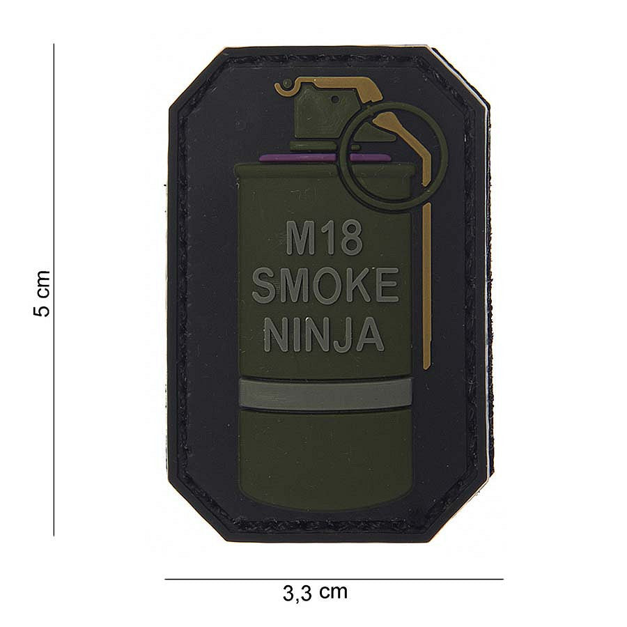 Embleem 3D PVC M-18 Smoke Ninja - Identitate Tactică Rapidă