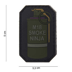 Embleem 3D PVC M-18 Smoke Ninja - Identitate Tactică Rapidă