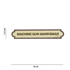 Embleem 3D PVC Machine Gun Marksman tab Beige Military-Shop.ro - Distincția Preciziei