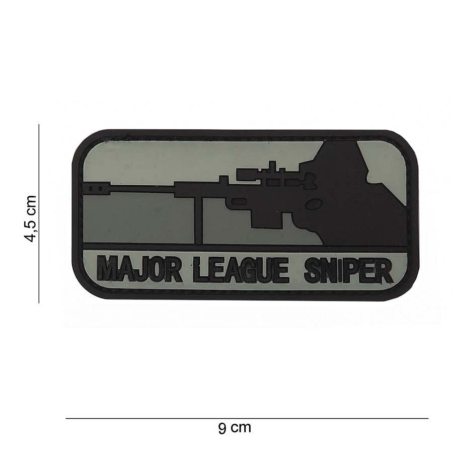 Embleem 3D PVC Major League Sniper Dark Negru - Afirmă-ți precizia de elită
