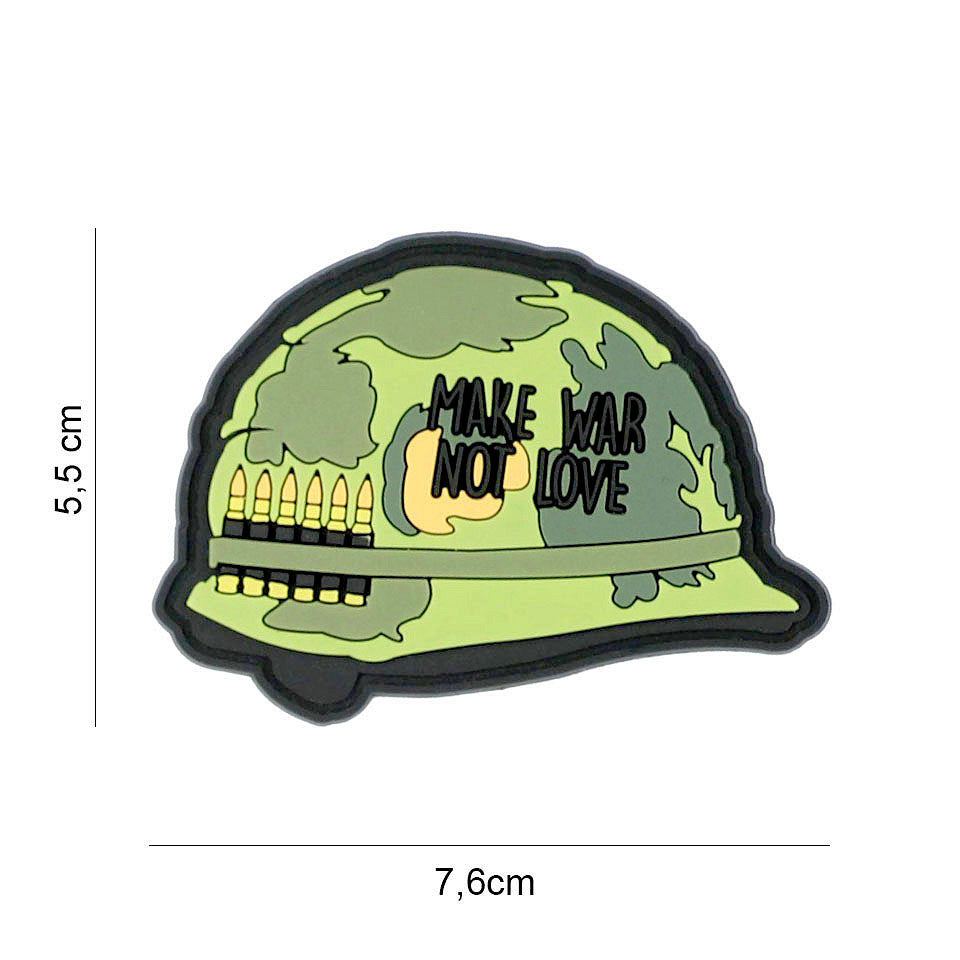 Embleem 3D PVC Make war not love #8099 - Afirmă-ți Atitudinea Fără Compromis