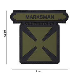 Embleem 3D PVC Marksman Verde - Identitate Tactică Incontestabilă