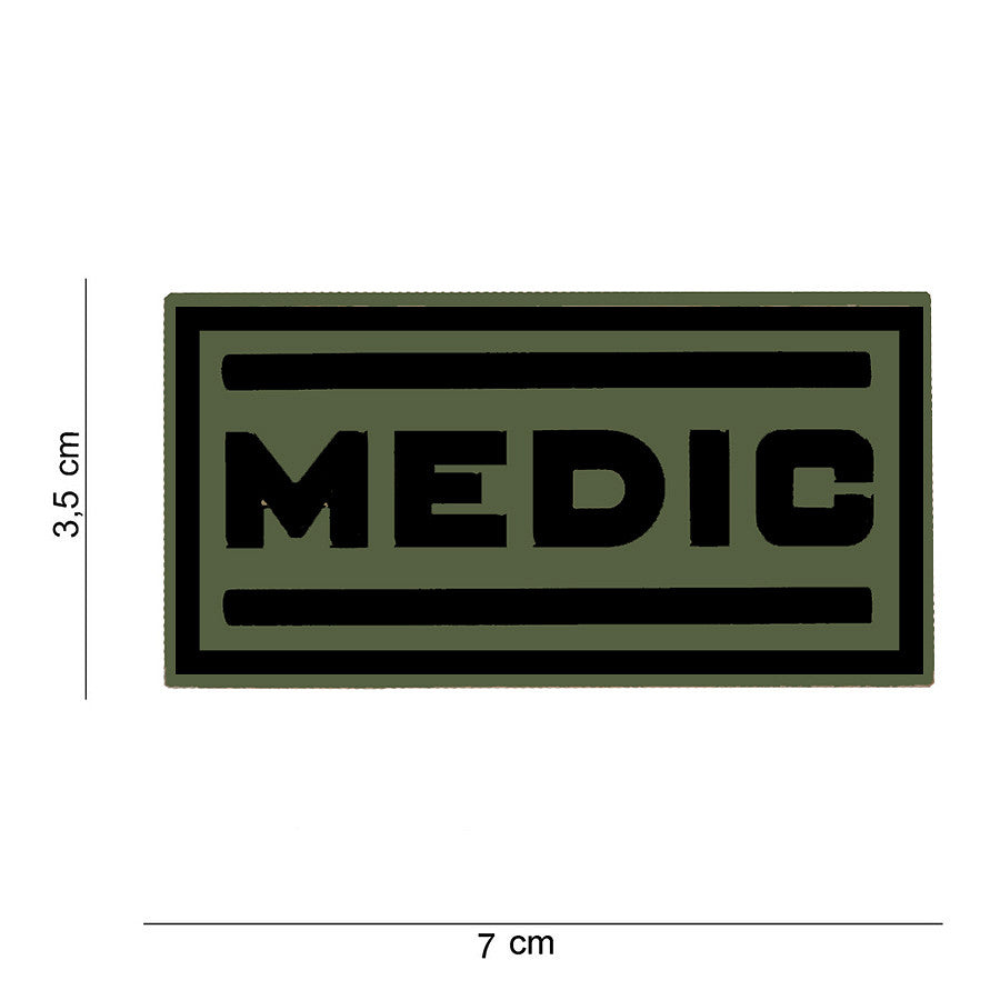 Embleem 3D PVC Medic Verde Tactical - Identificare Vitală în Misiune