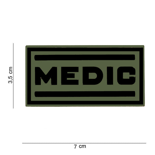 Embleem 3D PVC Medic Verde Tactical - Identificare Vitală în Misiune
