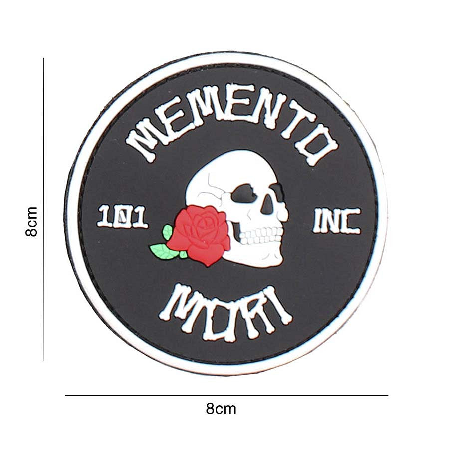 Embleem 3D PVC Memento Mori Negru 101 INC - Amintire Constantă