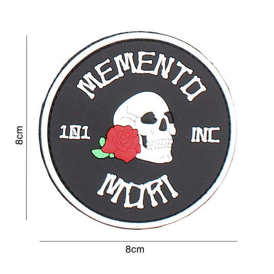 Embleem 3D PVC Memento Mori Negru 101 INC - Amintire Constantă