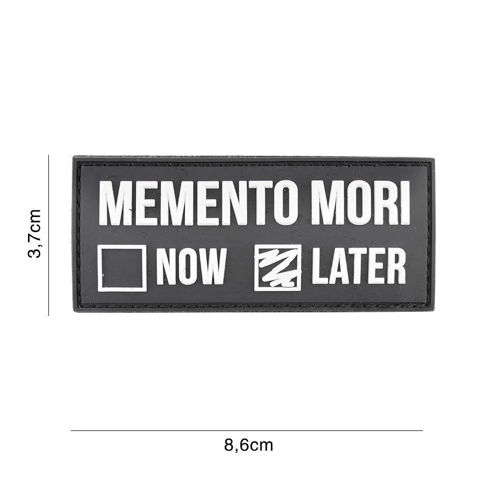Embleem 3D PVC Memento Mori Negru - Simbolul Puterii Mentale