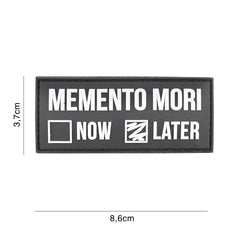 Embleem 3D PVC Memento Mori Negru - Simbolul Puterii Mentale