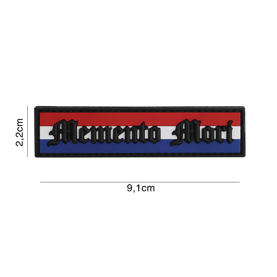 Embleem 3D PVC Memento Mori (streep) Negru Military-Shop - Afirmă-ți Voința