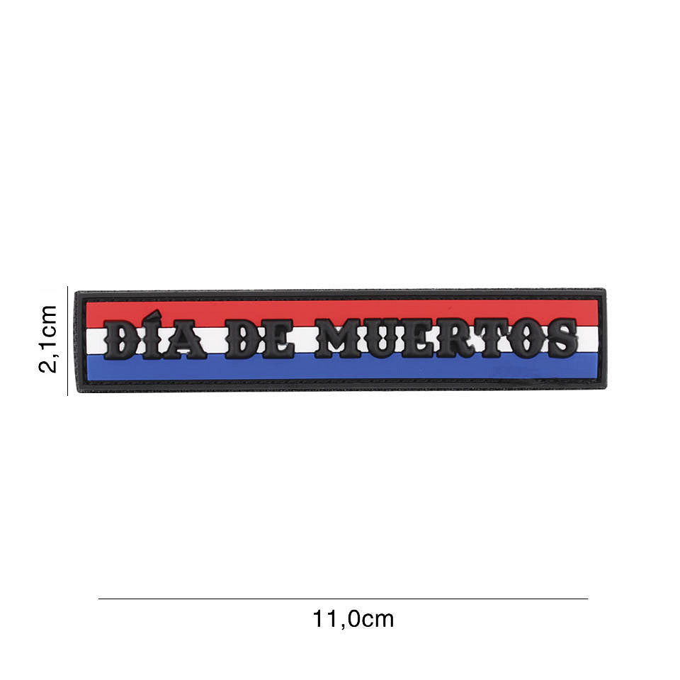 Embleem 3D PVC Memento Mori (streep) Negru Military-Shop - Afirmă-ți Voința