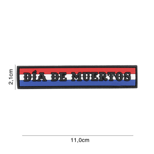 Embleem 3D PVC Memento Mori (streep) Negru Military-Shop - Afirmă-ți Voința