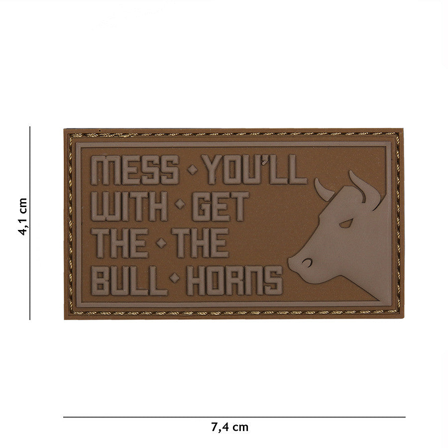 Embleem 3D PVC Mess you'll coyote - Identitate Tactică Fără Compromis