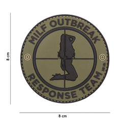 Embleem 3D PVC Milf Outbreak Verde - Afirmă-ți Prezența Tactică