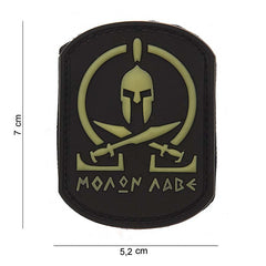 Embleem 3D PVC Molon Labe Spartan SWAT - Afirmă-ți Curajul Tactic