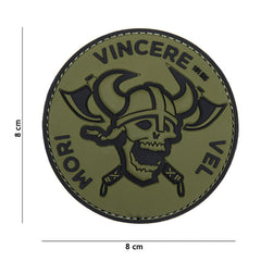 Embleem 3D PVC Mori Vincere Vel Verde Tactical - Declară-ți Voința de Fier