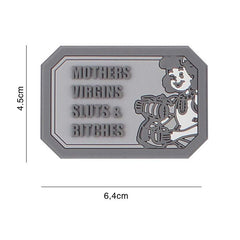 Embleem 3D PVC Mothers Virgins Gri - Exprimă-ți Identitatea Tactică