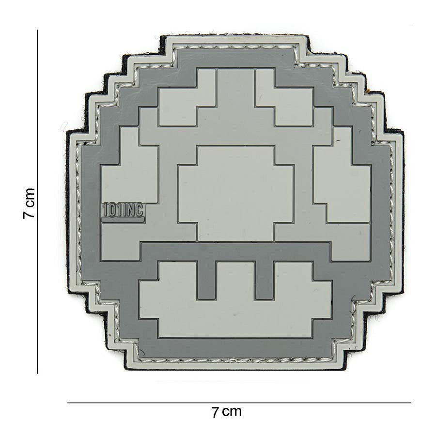 Embleem 3D PVC Mushroom Grijs Tactical - Identitate Vizuală Robustă