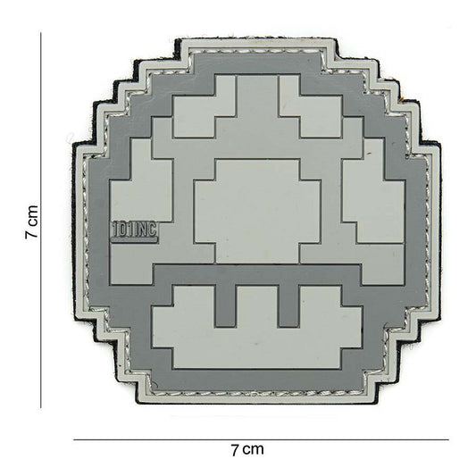 Embleem 3D PVC Mushroom Grijs Tactical - Identitate Vizuală Robustă