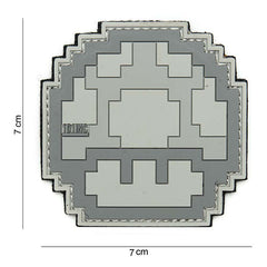Embleem 3D PVC Mushroom Grijs Tactical - Identitate Vizuală Robustă