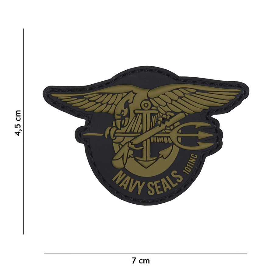 Embleem 3D PVC Navy Seals Verde - Marcă Identitatea Tactică