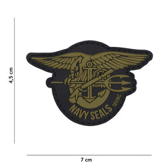Embleem 3D PVC Navy Seals Verde - Marcă Identitatea Tactică
