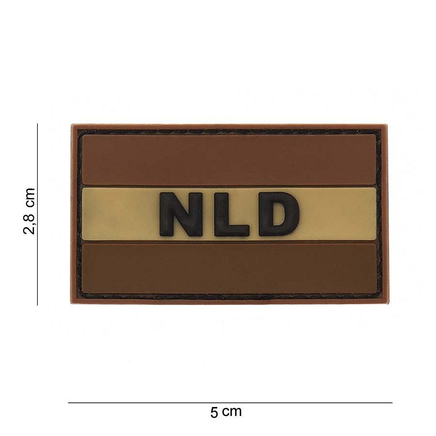 Embleem 3D PVC NLD Desert - Identificare Tactică Autentică