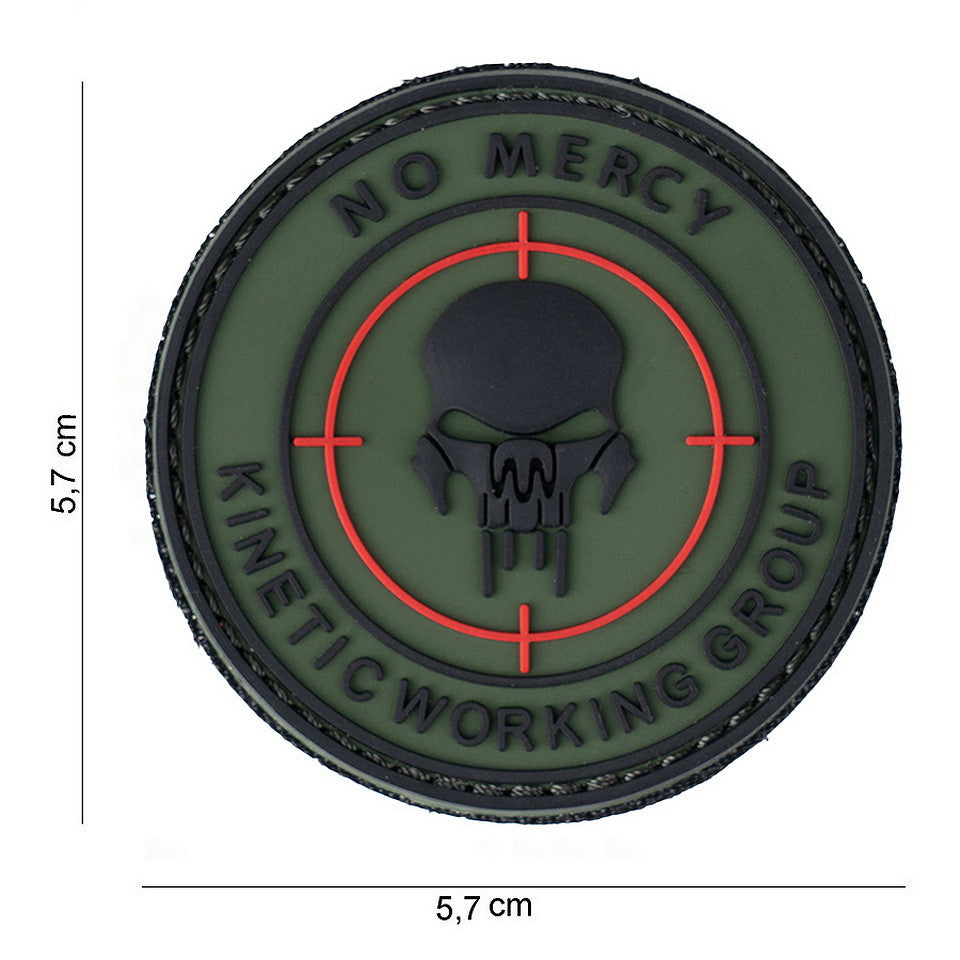 Embleem 3D PVC No mercy kinetic working group #11166 - Mesaj Tactic Puternic
