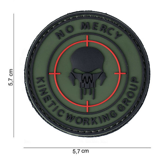 Embleem 3D PVC No mercy kinetic working group #11166 - Mesaj Tactic Puternic
