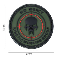 Embleem 3D PVC No mercy kinetic working group #11166 - Mesaj Tactic Puternic