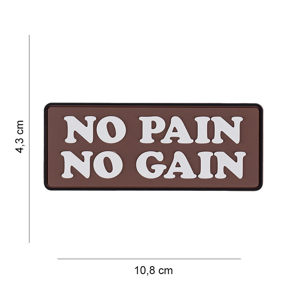 Embleem 3D PVC No Pain No Gain #10003 military-shop.ro - Afirmă-ți Mentalitatea de Învingător