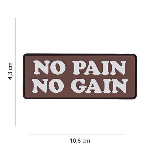 Embleem 3D PVC No Pain No Gain #10003 military-shop.ro - Afirmă-ți Mentalitatea de Învingător