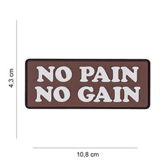 Embleem 3D PVC No Pain No Gain #10003 military-shop.ro - Afirmă-ți Mentalitatea de Învingător