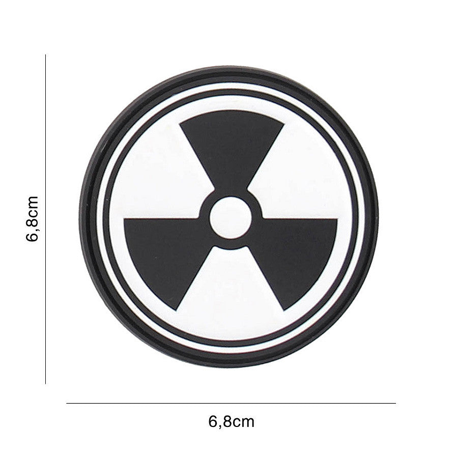 Embleem 3D PVC Nuclear Alb #2116 Tactical - Mesaj Strategic Distinctiv