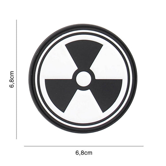 Embleem 3D PVC Nuclear Alb #2116 Tactical - Mesaj Strategic Distinctiv