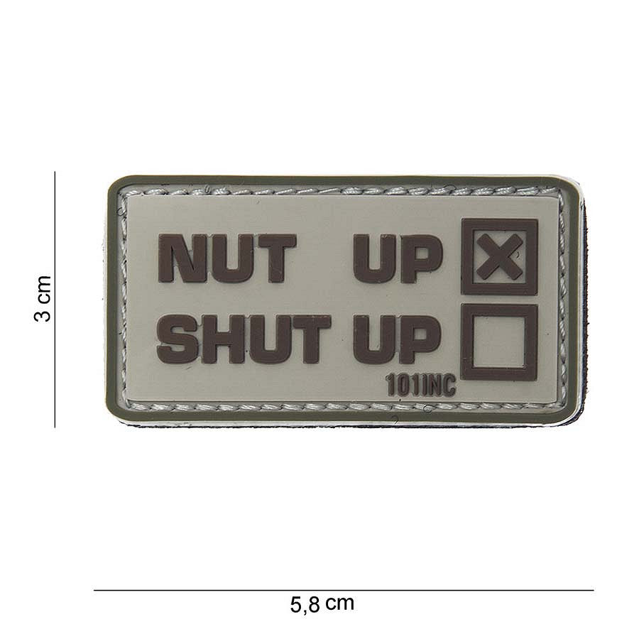 Embleem 3D PVC Nut up Beige - Gata de Acțiune