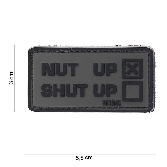 Embleem 3D PVC Nut up Grijs #10083 - Afirmă-ți Atitudinea Tactica