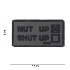 Embleem 3D PVC Nut up Grijs #10083 - Afirmă-ți Atitudinea Tactica